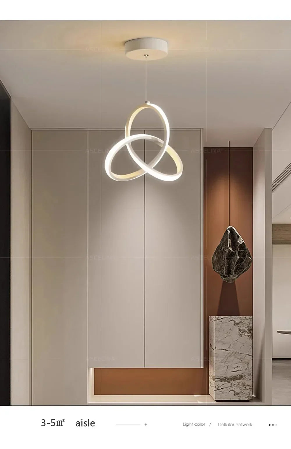Moktan Sabai Nordic LED Pendant Lamp – Modern Ceiling Light for Dining & Living Room