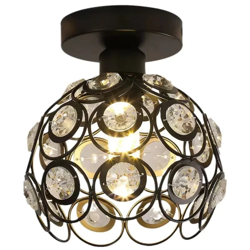 20cm Iron Art Ceiling Lamp European Style Indoor E27 Romantic Ambient Light