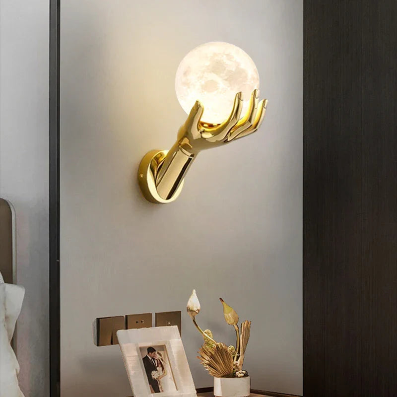 Indoor LED Wall Lamp Modern Resin Glass Bedside Wall Light Living Room Study