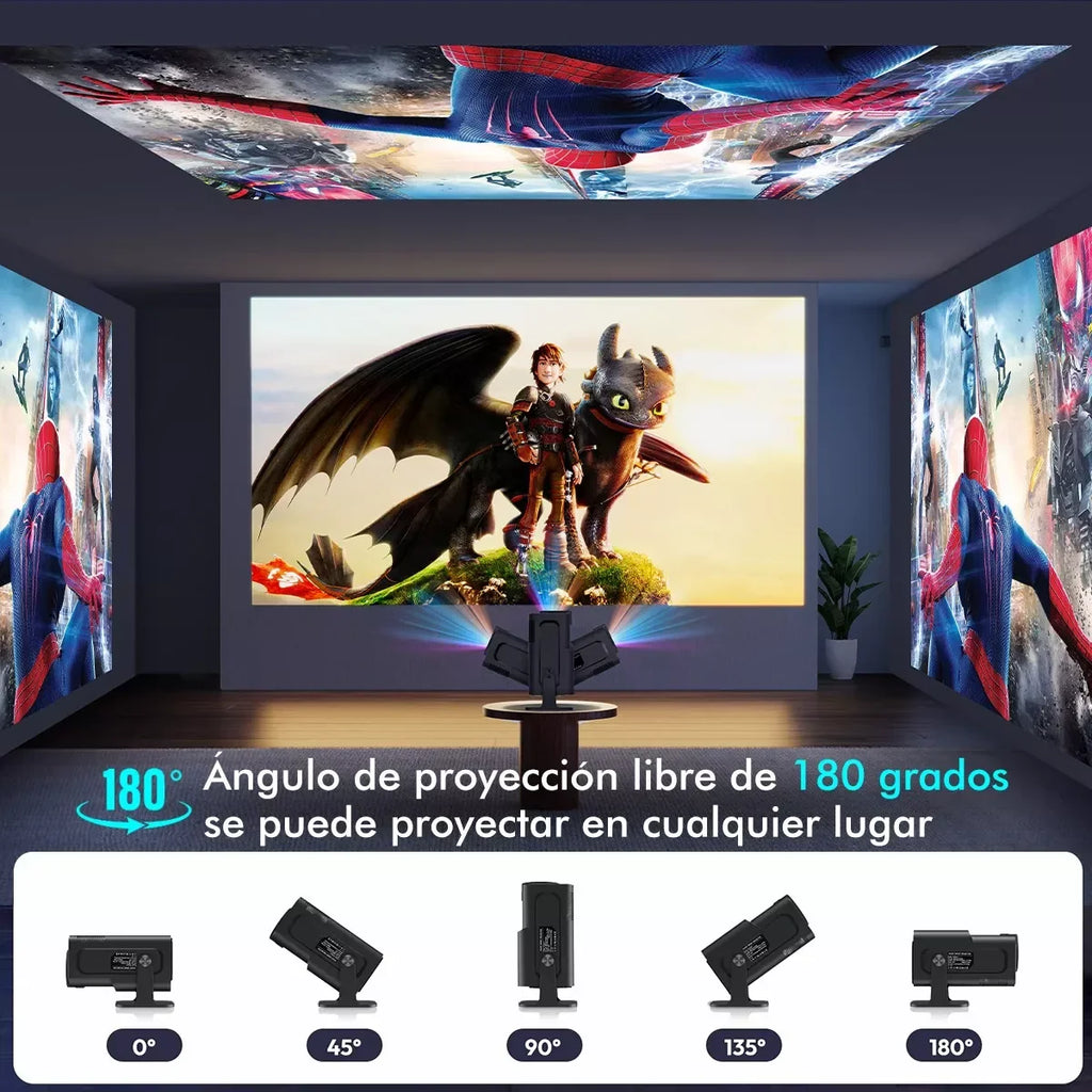 Android 11 4K Projector 1080P 390ANSI Dual WiFi6 BT5.0 Portable Home Cinema