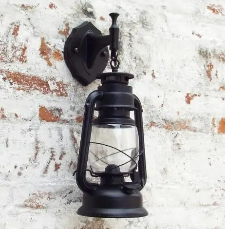 Vintage Iron Glass Wall Lamp Industrial Sconce for Bedroom Living Room Hallway