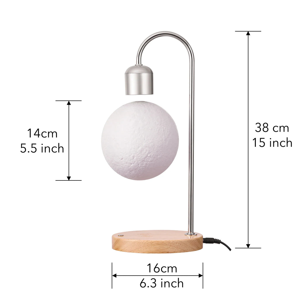 Floating Moon Lamp Magnetic Levitating LED Night Light Zero Gravity Desk Decor