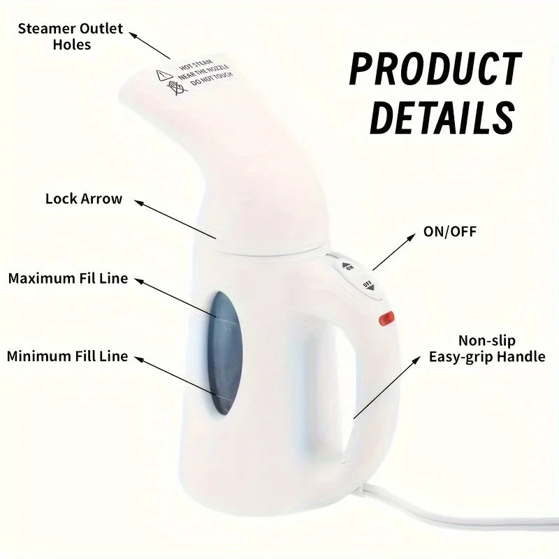 850W Foldable Handheld Garment Steamer Travel Portable Steam Iron Clothes