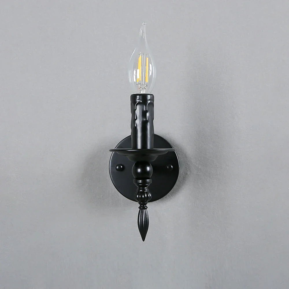 Vintage Industrial Wall Sconce Retro Candle Wall Lamp Bedside Stair Hallway