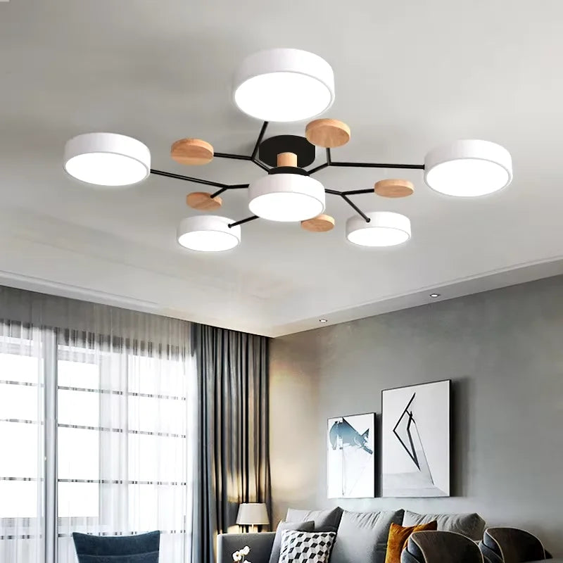 IRALAN LED Ceiling Chandelier 3-Color Pendant Light for Bedroom Living Room Hotel