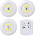 Dimmable LED Under Cabinet Light Remote Battery Operated Closet Night Lamp