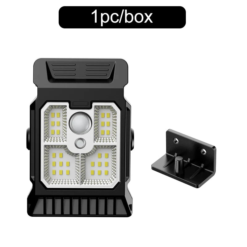 Solar Motion Sensor Garden Light Outdoor Courtyard Lawn Clip-On LED Lamp
