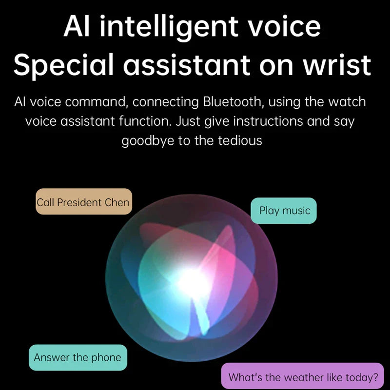 2025 AMOLED Smartwatch for Women Health Monitor AI Voice Bluetooth Call Watch