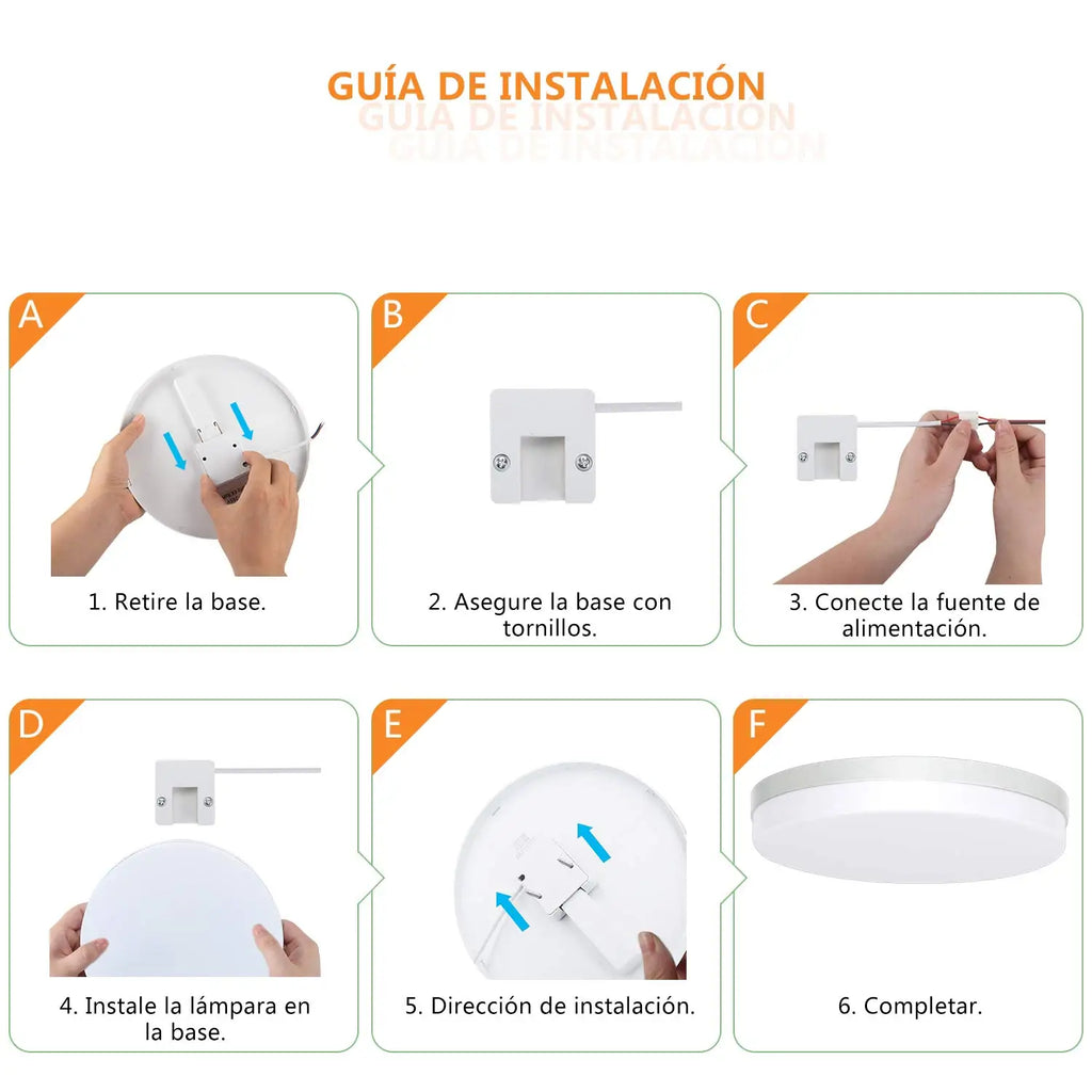 Ultra-Thin Round LED Ceiling Light 6500K Waterproof Flush Mount Modern Lamp