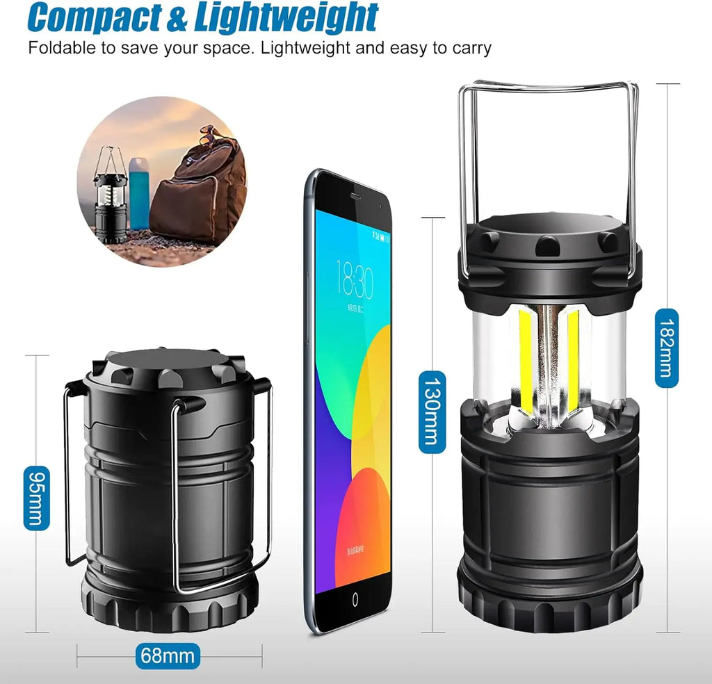 LED Camping Lantern Battery Powered Waterproof Emergency Light for Power Outages