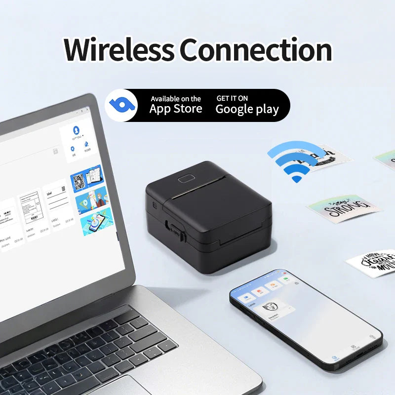 Mini Portable Thermal Label Printer for Phone, Color Sticker Maker Bluetooth SK20