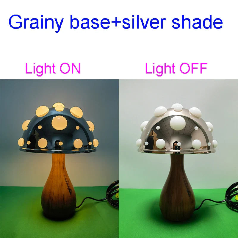 Amanita Mushroom LED Lamp Warm Light Bedside Night Light Desk Decor USB Home