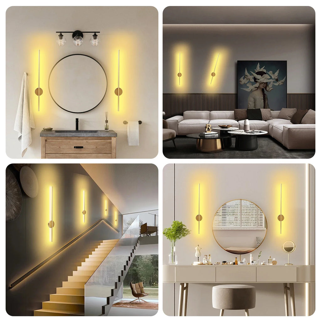 Rechargeable Wireless Wall Light with Remote Dimmable Bedside Night Lamp