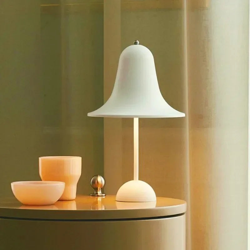 LED Bell Desk Lamp Touch Dimmable Rechargeable Table Night Light Bedside Reading