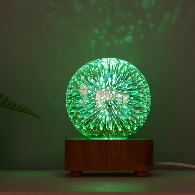 3D Christmas Table Lamp Romantic LED Night Light Bedroom Study Decor