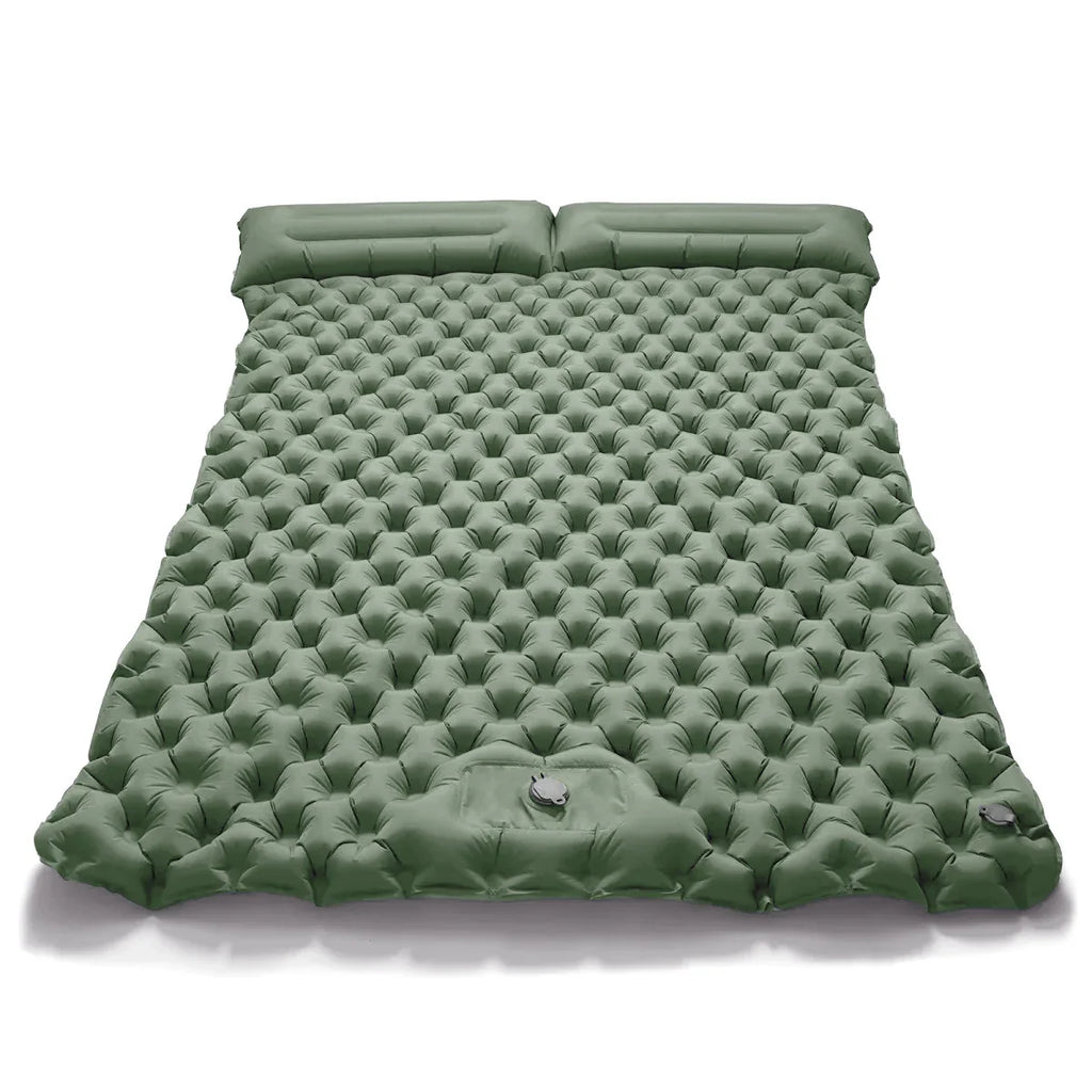 2025 Upgrade Double Air Mattress Camping Inflatable Bed Built-in Pump Waterproof