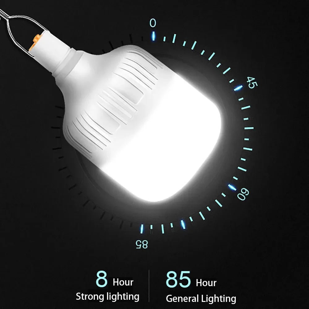 USB Rechargeable LED Bulb Portable Camping Light Emergency Hanging Tent Outdoor