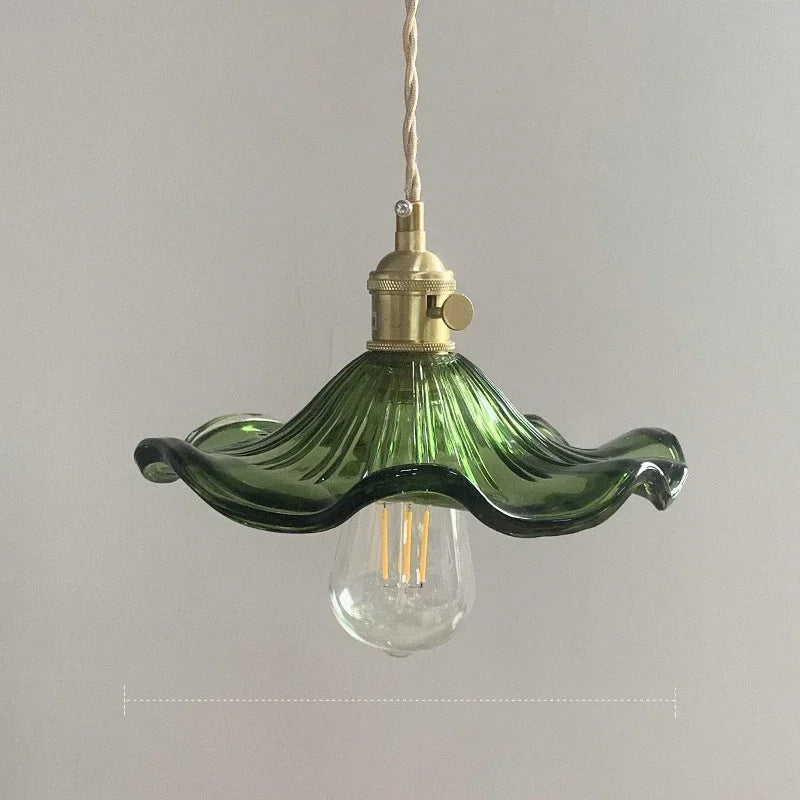 Moktan Sabai Nordic LED Pendant Light – Colorful Glass Copper Hanging Lamp