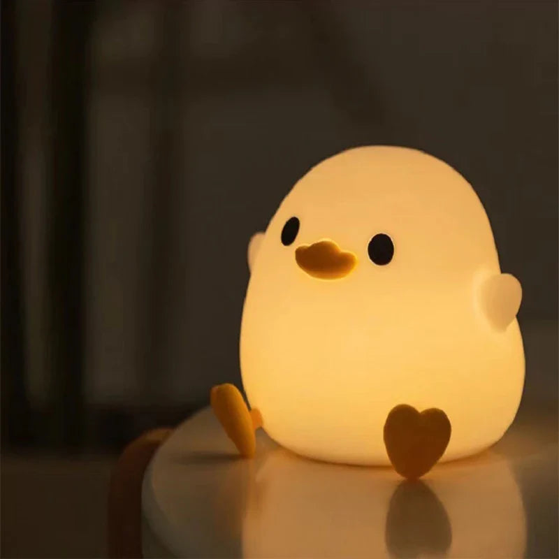 Axolotl Night Light Silicone Baby Night Lamp Touch Control USB Rechargeable Nursery
