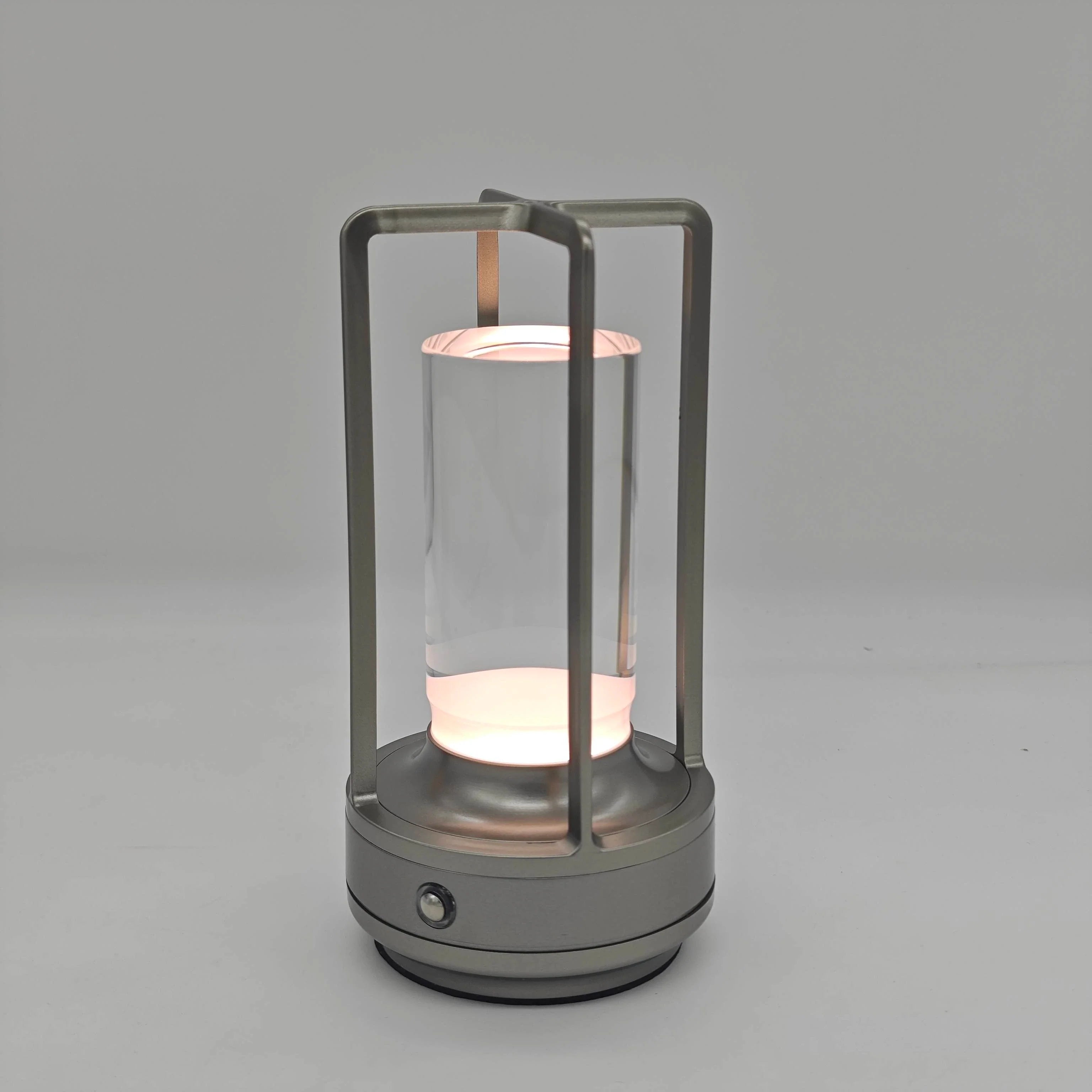 LED Crystal Table Lamp Touch Dimmable Rechargeable Bedside Night Light Decor