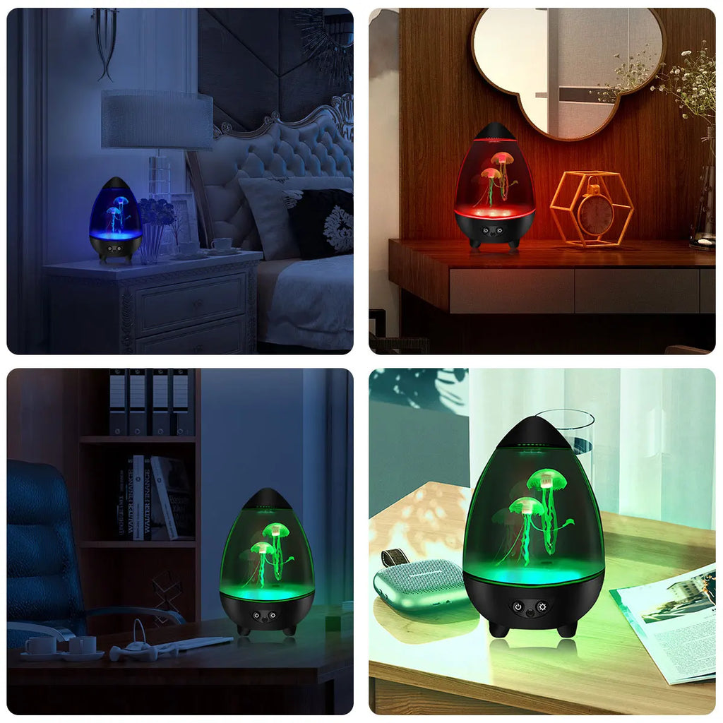LED Jellyfish Lamp RGB Mood Light USB Night Light with Remote Aquarium Desk Decor
