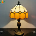 8" Nordic Plaid Table Lamp Modern Bedside Desk Light Green Purple Yellow Girls