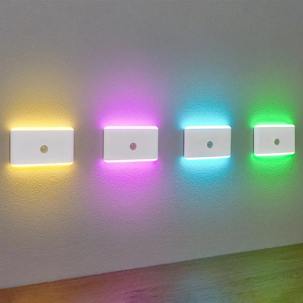 LED Motion Sensor Night Light Dimmable Battery Stair Cabinet Light for Bedroom