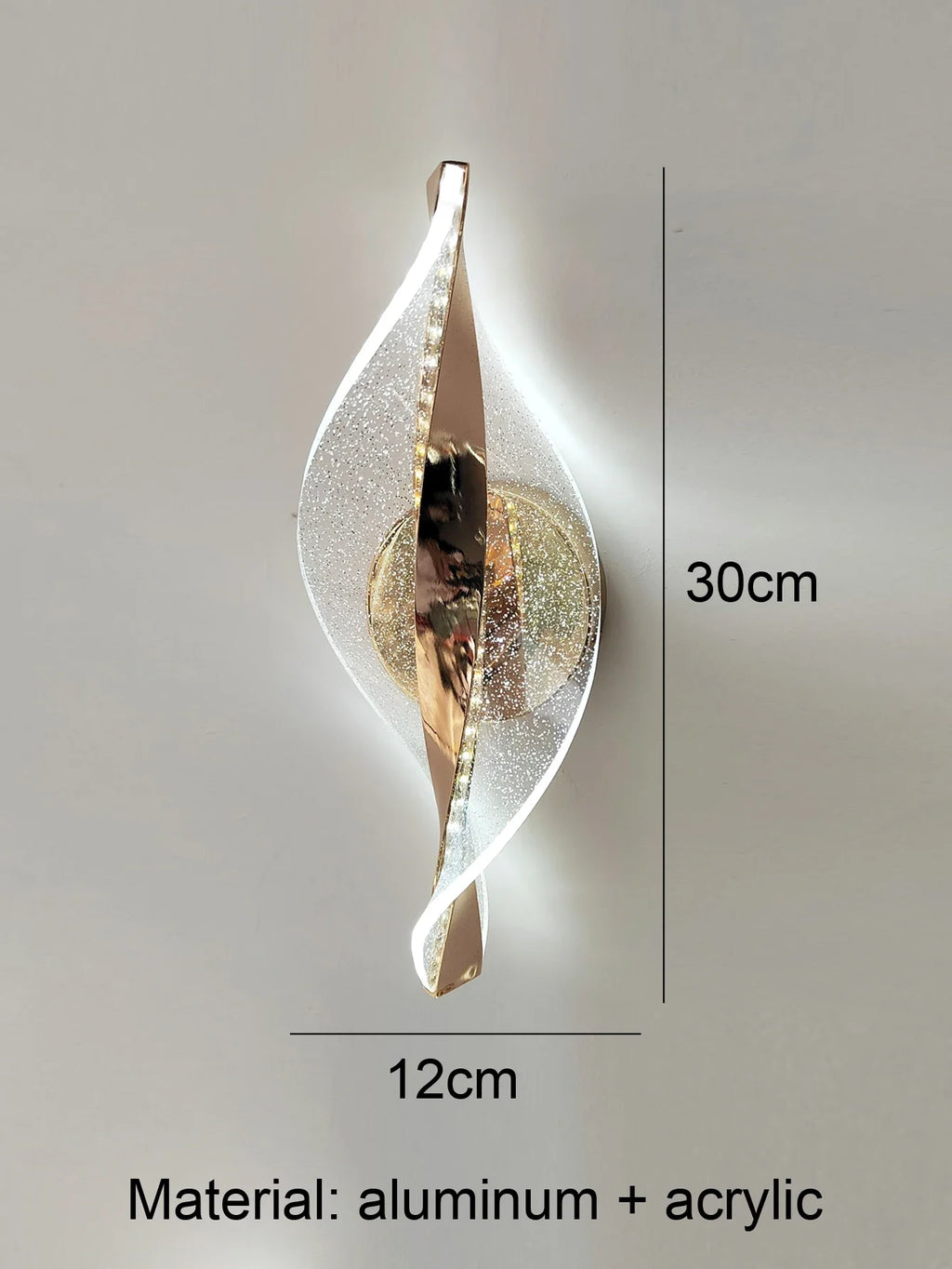 Modern LED Wall Lamp – Gold/Black Acrylic Light for Bedroom, Hallway & Living Room
