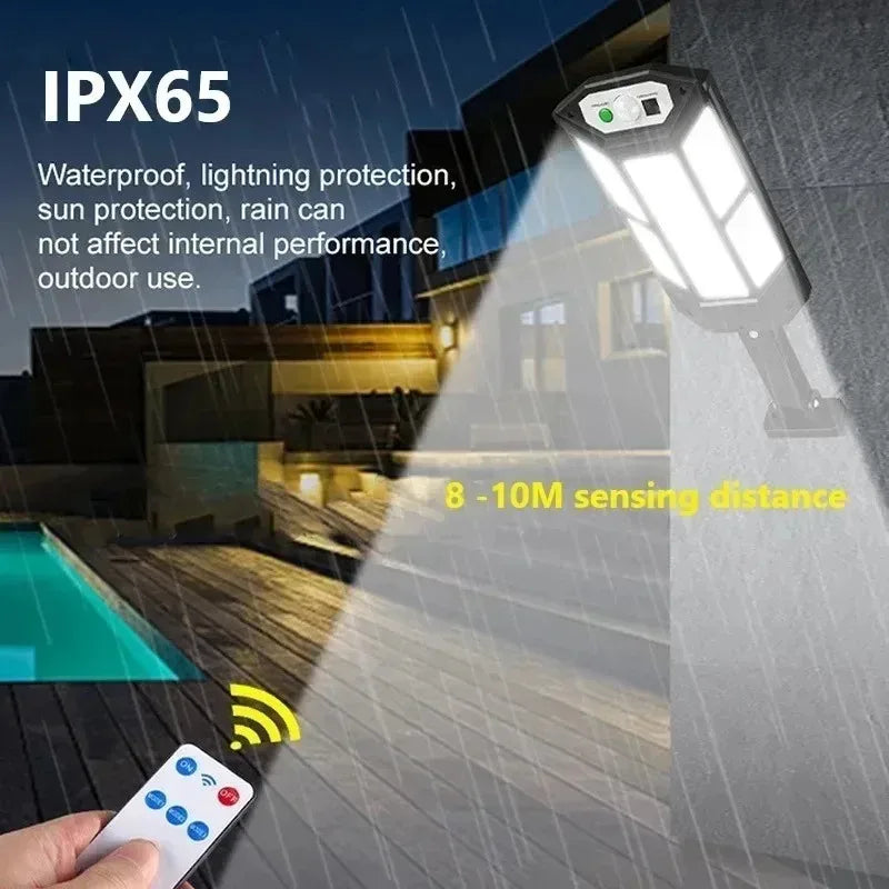 Solar Motion Sensor Light – 15000LM IP65 Waterproof LED Lamp for Outdoor & Garden