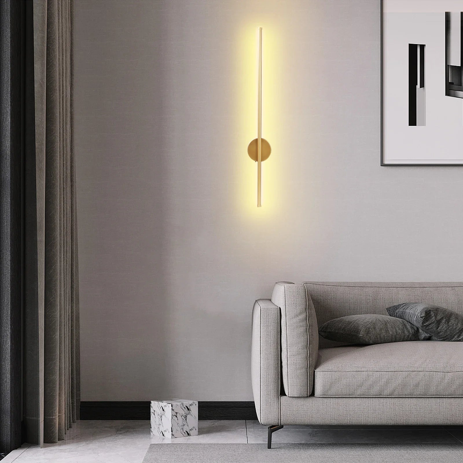 Rechargeable Wireless Wall Light with Remote Dimmable Bedside Night Lamp