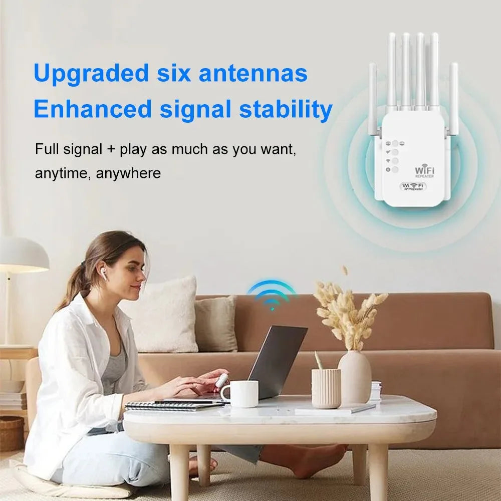1200Mbps Dual Band WiFi Extender Signal Booster Repeater 2.4G 5G