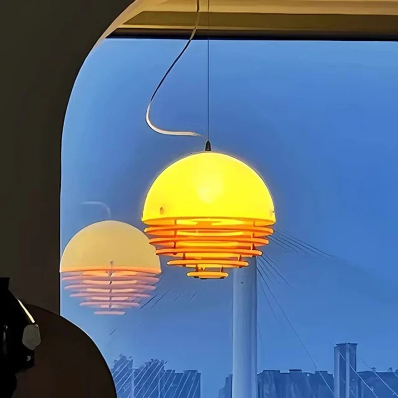 Nordic Sunset Orange Ceiling Light E27 Living Room Island Restaurant Decor