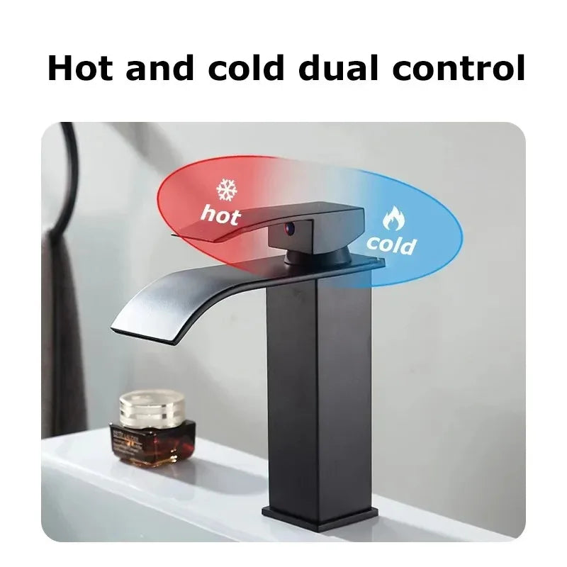 Dragon Head Waterfall Faucet Bathroom Kitchen Sink Hot Cold Single Handle Tap