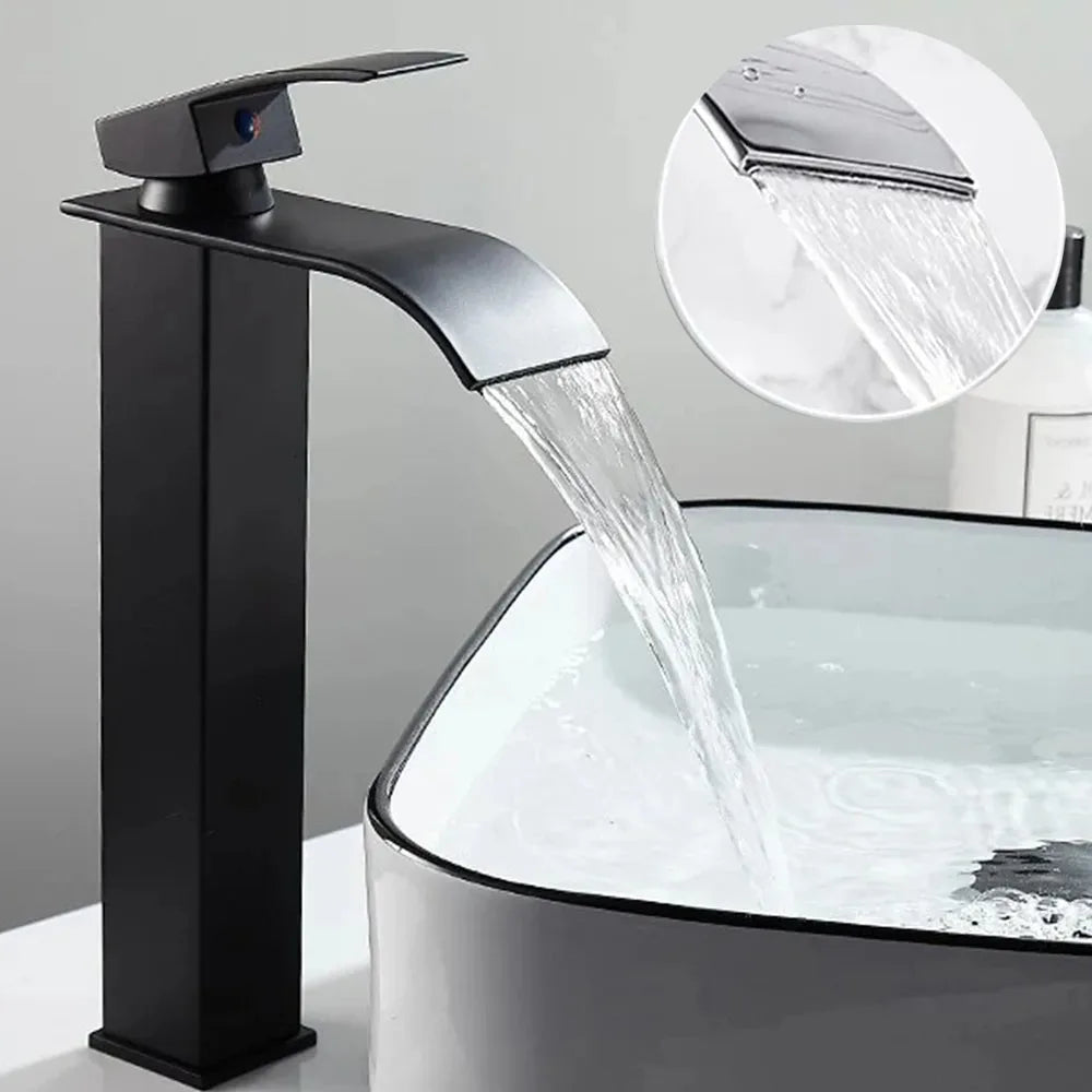 Dragon Head Waterfall Faucet Bathroom Kitchen Sink Hot Cold Single Handle Tap
