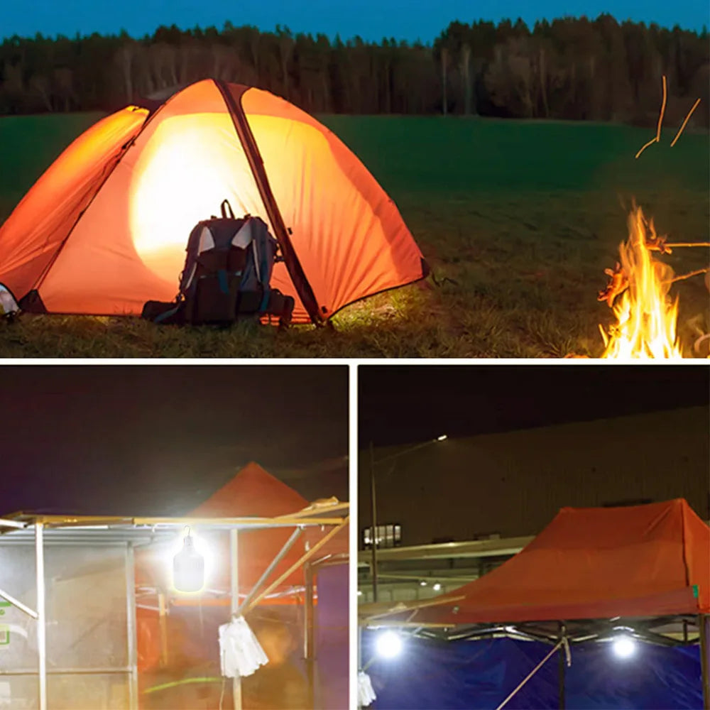 USB Rechargeable LED Bulb Portable Camping Light Emergency Hanging Tent Outdoor