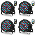 RGB Par Lights 36LED Stage Lighting – DMX512 Uplights for DJ, Party, Wedding Events
