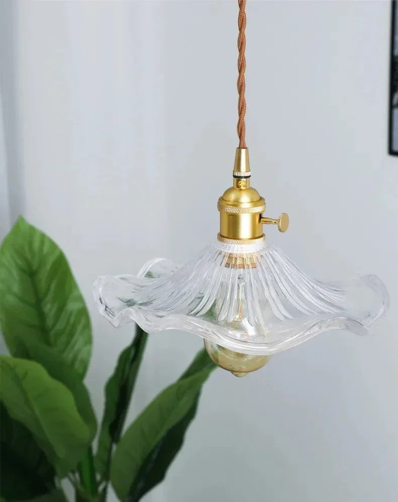 Moktan Sabai Nordic LED Pendant Light – Colorful Glass Copper Hanging Lamp