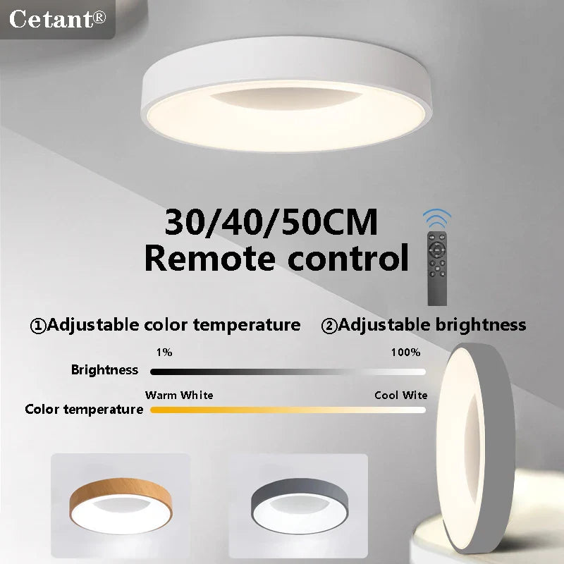 LED Ceiling Light Remote Control Dimmable Adjustable Color Temperature Lamp