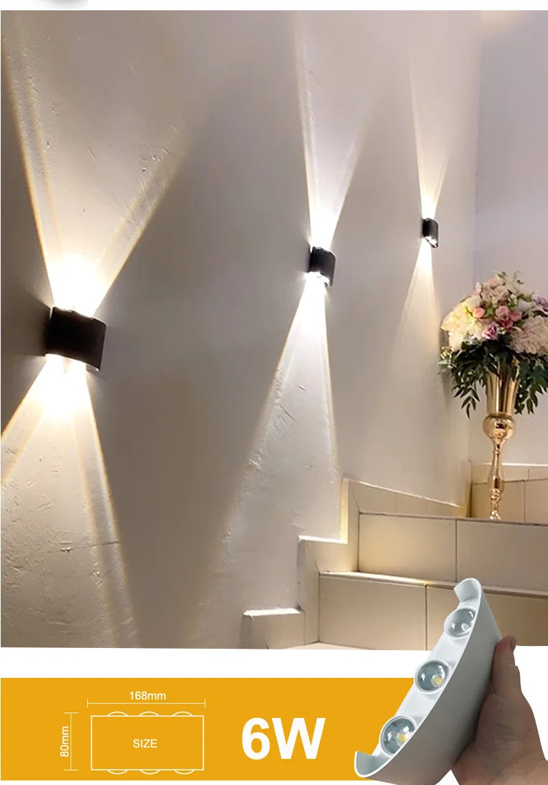 Waterproof LED Wall Light – 8W 12W Aluminum IP65 Lamp for Outdoor & Indoor Use