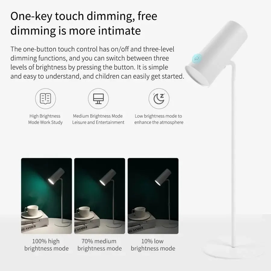 Sunset Eye Protection Table Lamp USB Touch Dimming Reading Light for Bedroom Desk