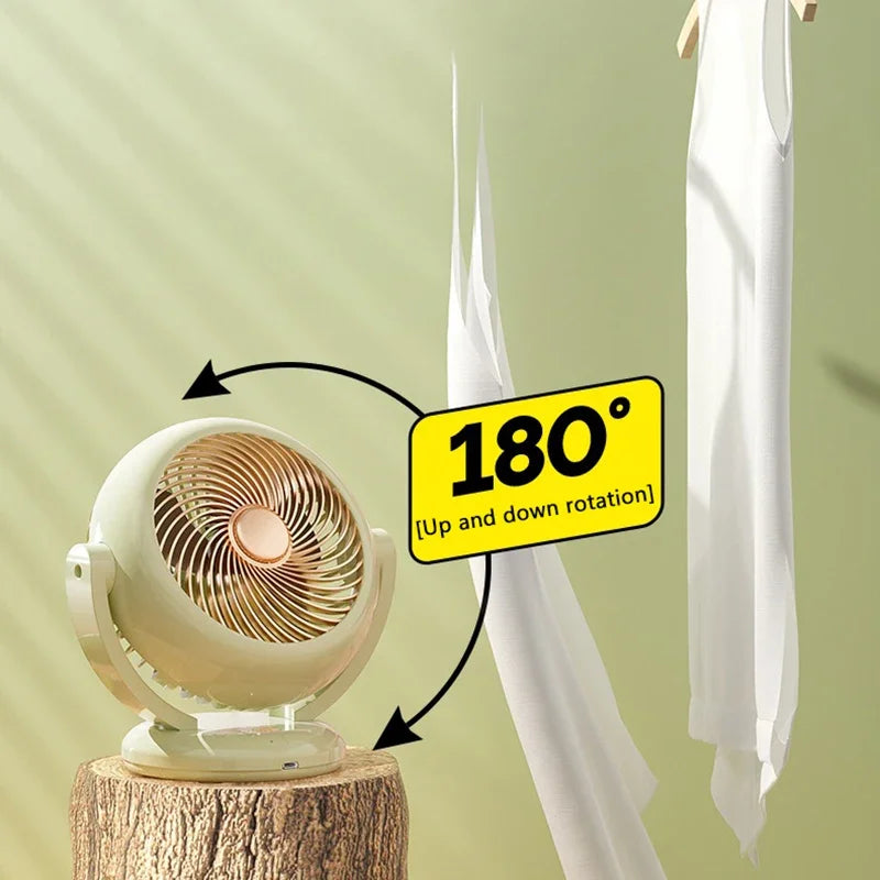 Portable Rechargeable Mini Fan Quiet Adjustable Desktop