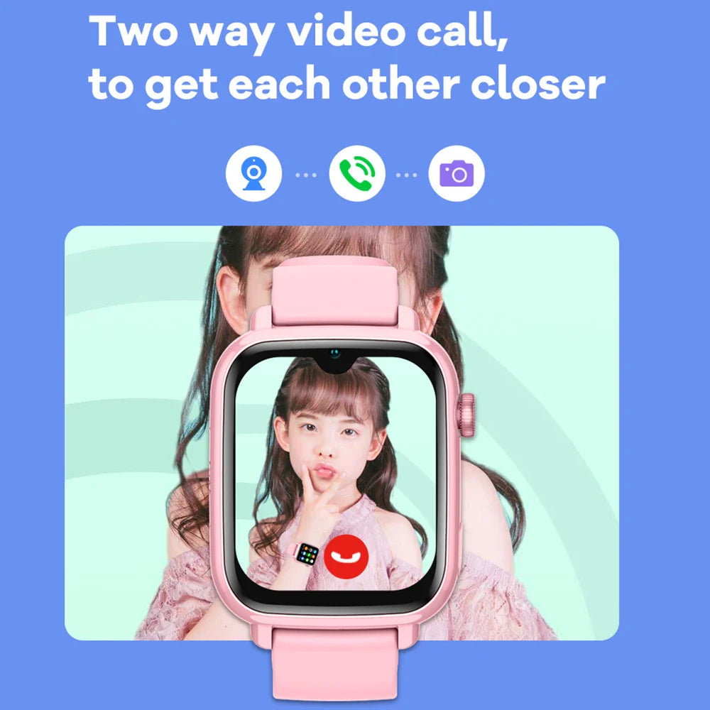 4G Kids Smart Watch with GPS, Video Call, SOS, Camera & Location Tracker