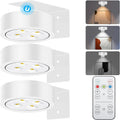 3 Pack Magnetic Picture Lights with Remote Dimmable Battery Art Wall Lights