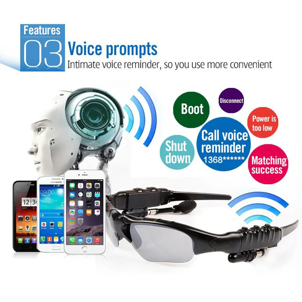 Bluetooth Smart Sunglasses – Wireless Stereo Headset with Polarized UV Protection