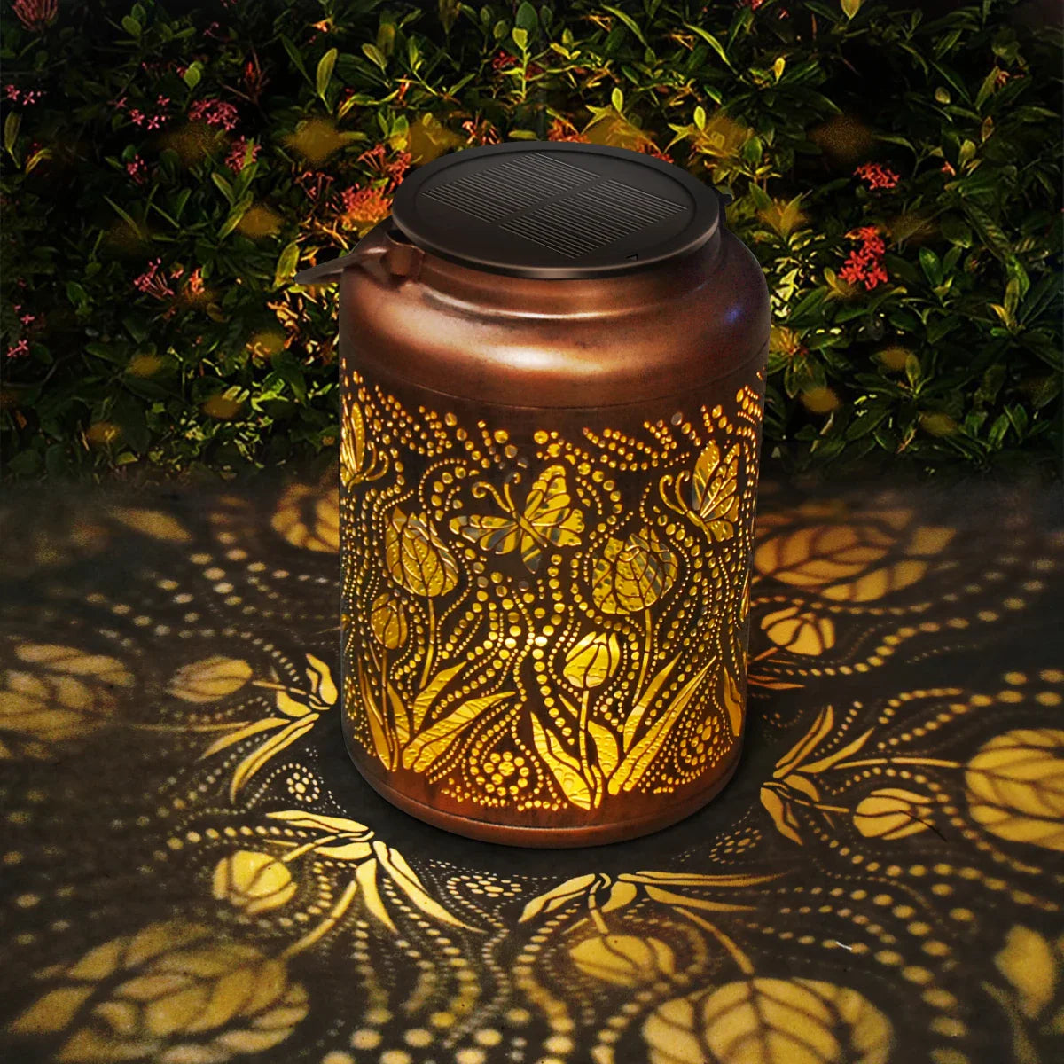 Solar Lanterns Outdoor Waterproof Rose Hanging LED Lights Garden Gifts for Women