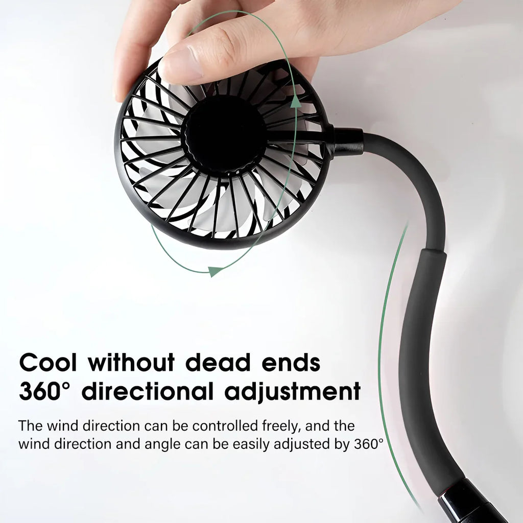 Portable Mini Fan ZY-A1 3-Speed 1200mAh Type-C Rechargeable