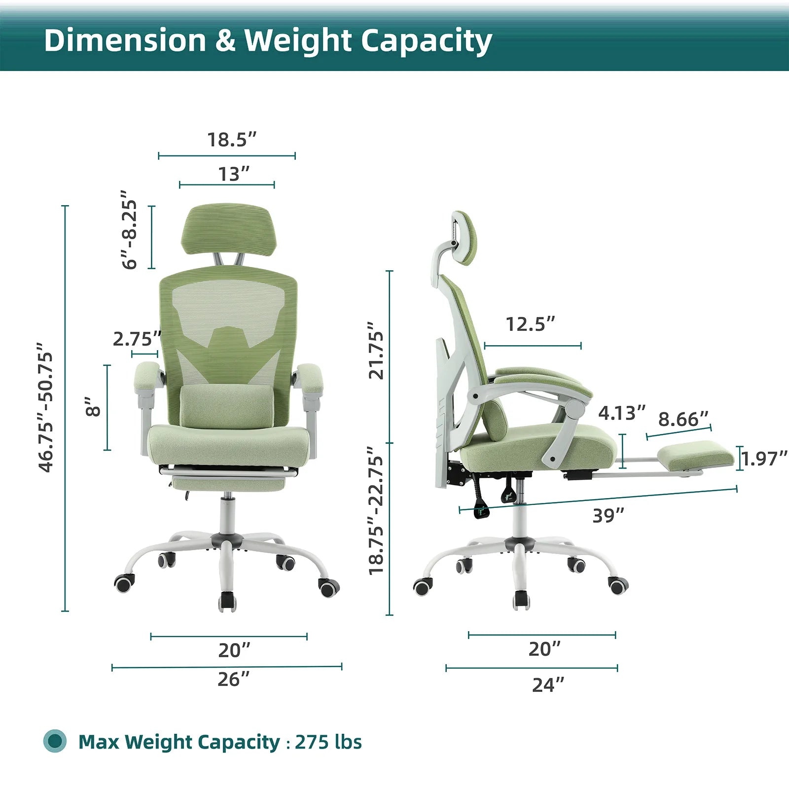 Ergonomic High Back Mesh Gaming Chair Reclining Swivel Office Chair Lumbar