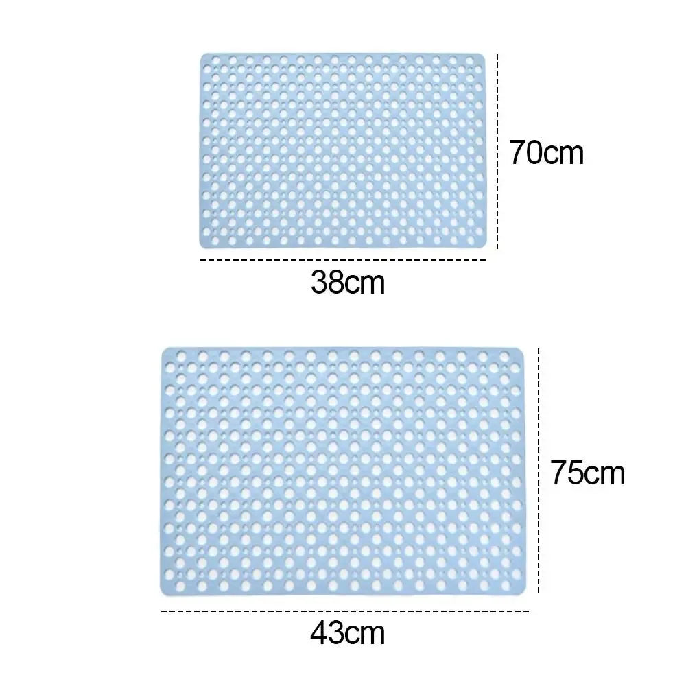 Non Slip Bath Mat with Drain Holes Suction Cups Easy Clean Bathtub Mat