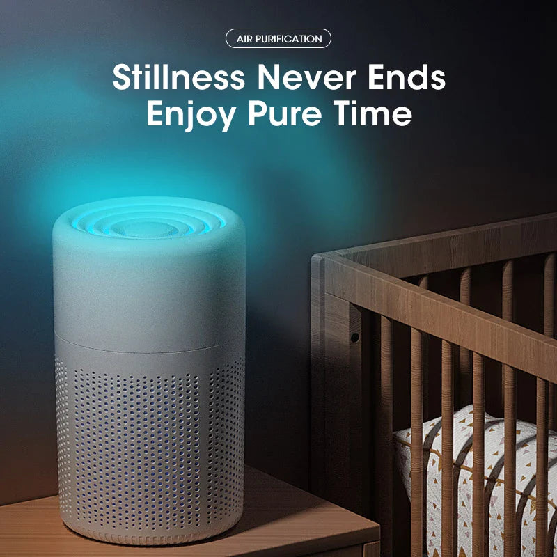 Mini Desktop Air Purifier with HEPA Filter for Home Office Odor Dust Smoke