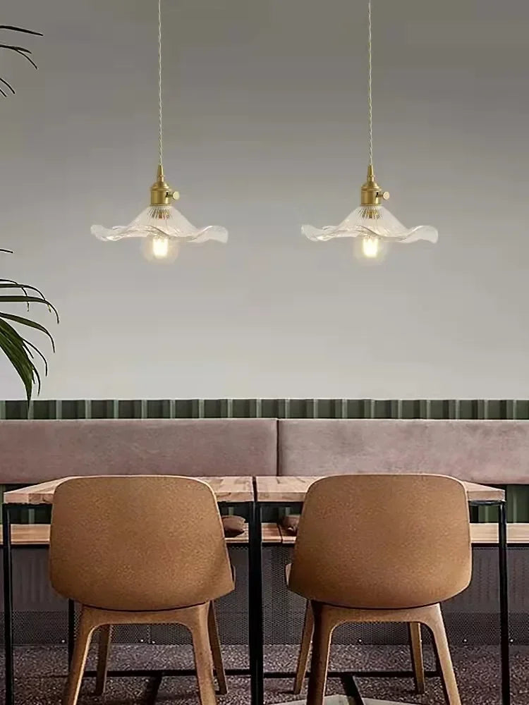 Moktan Sabai Nordic LED Pendant Light – Colorful Glass Copper Hanging Lamp